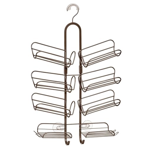 mDesign Hängender Metall-Dusch-Caddy – Flaschen-Organizer mit Haken für Dusche, Badewanne – Hängender Dusch-Caddy Rack für Shampoo, Conditioner – Dusch-Hängeorganizer – Konzerto-Kollektion – Bronze mDesign Hängender Metall-Dusch-Caddy – Flaschen-Organizer mit Haken für Dusche, Badewanne – Hängender Dusch-Caddy Rack für Shampoo, Conditioner – Dusch-Hängeorganizer – Konzerto-Kollektion – Bronze von mDesign