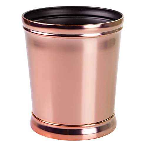 mDesign Kosmetikeimer - Ideal als Papierkorb oder Abfalleimer - Mülleimer - Abfalleimer für das Badezimmer - Modernes Design und hochwertige Materialien - Roségold von mDesign