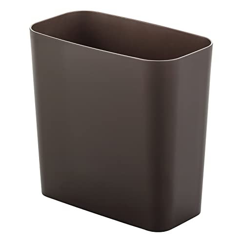 mDesign Papierkorb - Badeimer im edlen Design - Kücheneimer aus Kunststoff - stabiler Mülleimer für Küche oder Büro - Bronze von mDesign