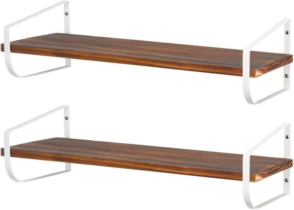 mDesign Regal Wandregal Hängeregal Schweberegal langes Holzregal mDesign 2er Set m von mDesign