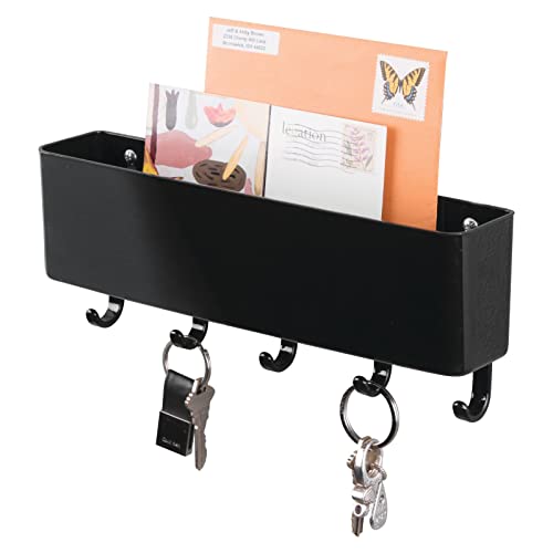 mDesign Schlüsselbrett mit Ablage - vielseitiges Schlüsselboard aus robustem Hartplastik mit Briefablage für Post oder Handys mDesign Schlüsselbrett mit Ablage - vielseitiges Schlüsselboard aus robustem Hartplastik mit Briefablage für Post oder Handys von mDesign