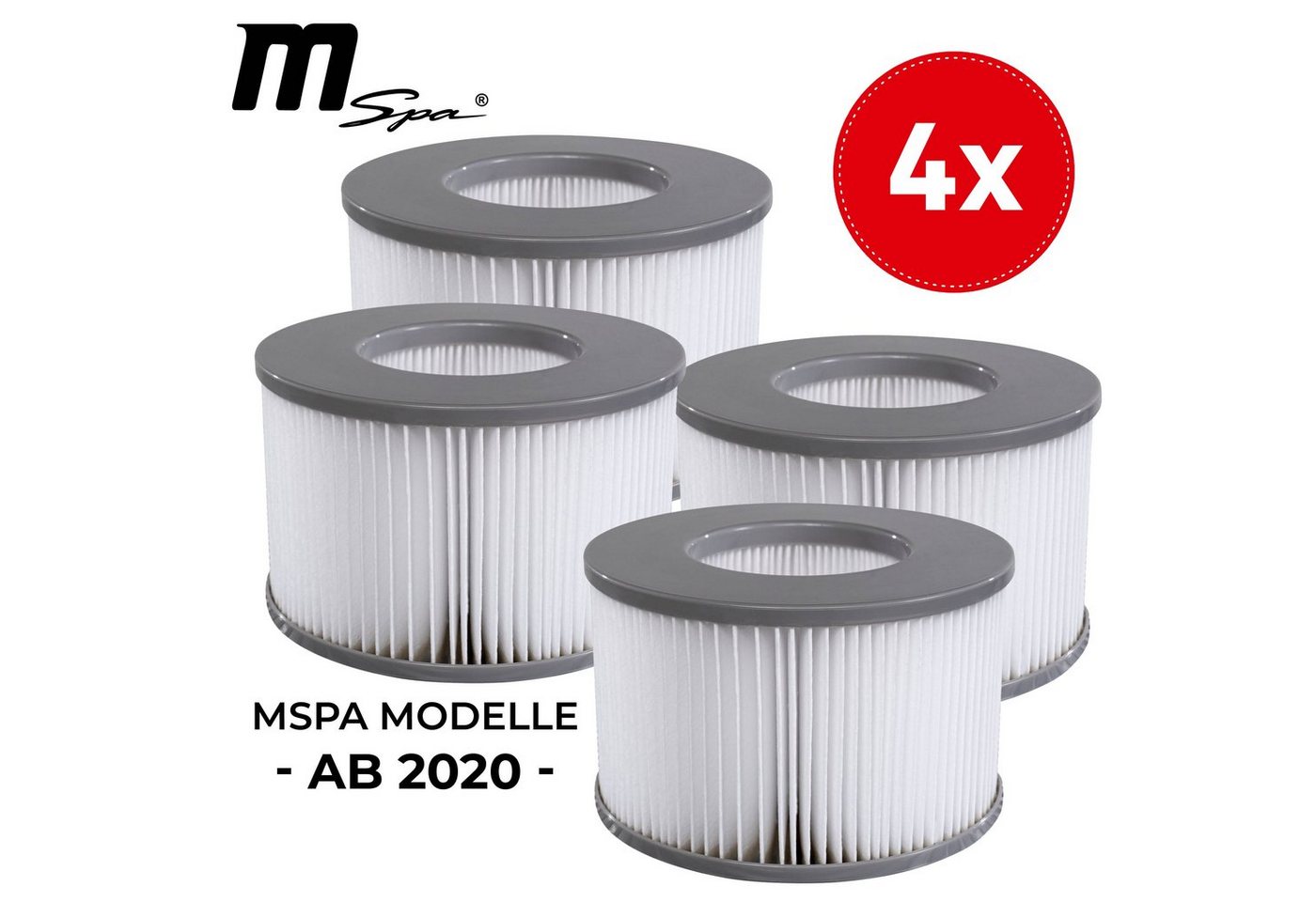 mSpa Pool-Filterkartusche Whirlpool Ersatz Wasserfilter-Kartusche, Zubehör für MSpa Modelle ab 2020, Wasserfilter-Kartuschen für MSpa Modelle 2019-2020 von mSpa