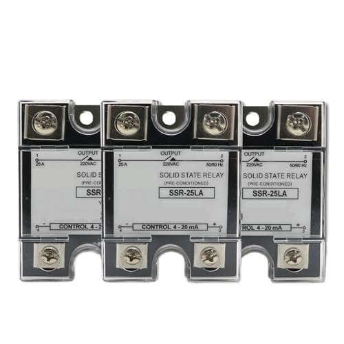 1 x SSR-10LA SSR-40LA SSR 25A 60A 80A Single Phase Solid State Relay Voltage Regulator Intelligent Module Input 4-20mA Output 220VAC (25A) von mXCDtRptJ