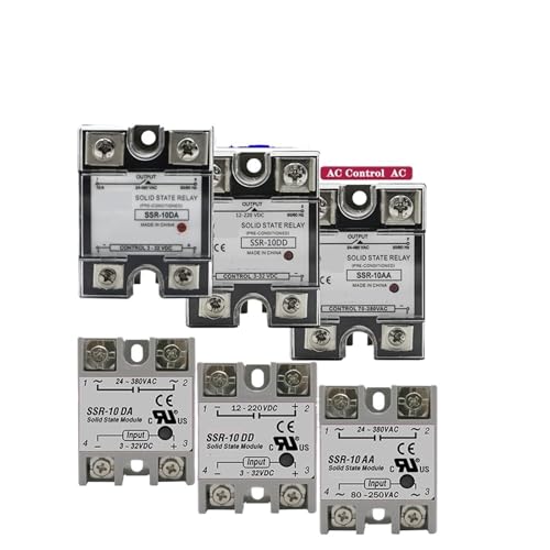 1 x SSR-25DA SSR-40DA SSR-40AA SSR-40DD SSR 10A 25A 40A 60A 80A 100A DD AA Solid State Relay Module for PID Temperature Control (AA,Black_80A) von mXCDtRptJ
