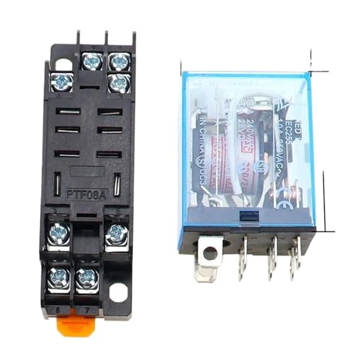 17Pcs LY2NJ HH62P Elektronische Mini Elektromagnetische Relais 10A 8PIN Spule DPDT DC12V,24V AC110V 220V Mit PTF08A Basis реле micro relais(DC,220V) von mXCDtRptJ