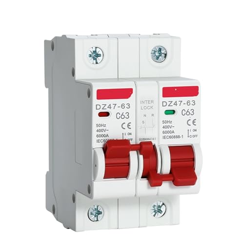 1P + 1P 2P + 2P AC Dual Power Manueller Transferschalter Leistungsschalter MCB 50 HZ/60 HZ(2P 2P,20A) von mXCDtRptJ