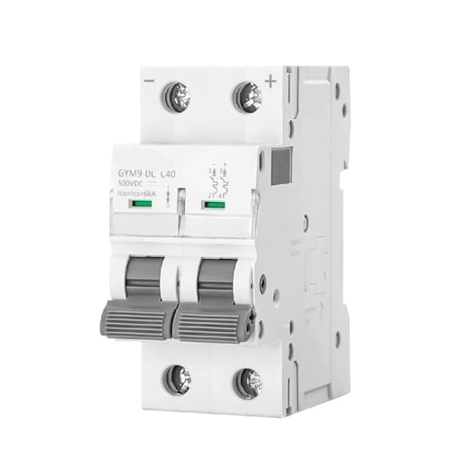 1P 2P DC MCB Solar Mini Circuit Breaker Überlast Kurzschluss Schutz Schalter 6A-63A 500VDC for Photovoltaik PV System(2P,6A) von mXCDtRptJ