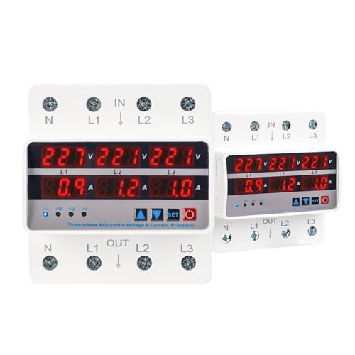 1pcs GP6-VA 3Phase 63A Din Rail Adjustable Over Under Voltage Current Limit Protection Relay Protector AC220V 380V(AC220V) von mXCDtRptJ