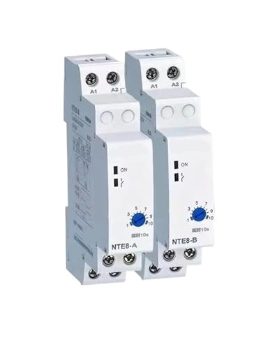 1pcs NTE8 Series Time Delay Relay Control Off Power On Delay NTE8-A NTE8-B 5S 10S 120S 480S AC220V DC24V Din Rail Digital Timer(24V DC,NTE8-A 12-120S) von mXCDtRptJ