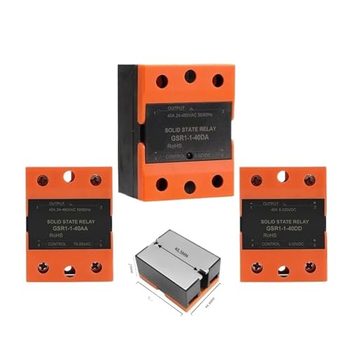 1pcs Single Phase Solid State Relay DC to AC DC to DC AC to AC 10A 25A 40A 60A 80A 100A 120A Without Cover GSR1-1(DC to AC,120A) von mXCDtRptJ