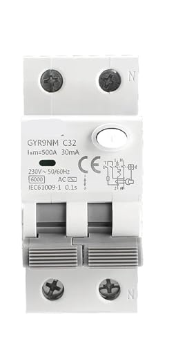2P 30mA Typ AC Elektronischer Fehlerstromschutzschalter RCBO mit Überstrom-Leckschutzanzeigefunktion(30mA 16A) von mXCDtRptJ