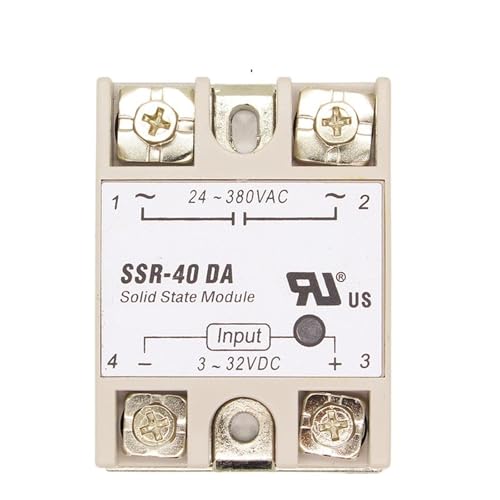 4 stücke 24V-380V 40A 250V SSR-40DA Solid State Relais Modul 3-32V DC zu AC SSR-40 DA SSR 40A Kunststoff Abdeckung Fall von mXCDtRptJ