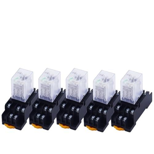 5Set MY3NJ Elektromagnetische Spule Allgemeine DPDT Power Relais 11Pins HH53P DC12V 24V 110V 220V Miniatur Relais mit PYF11A Basis(DC,36V) von mXCDtRptJ