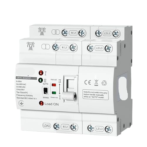 Automatischer Transferschalter Din-Schiene ATS Dual Power Elektrische Wahlschalter Unterbrechungsfreie Stromversorgung 25A 40A 63A 110V 220V(220V,4P 63A) von mXCDtRptJ
