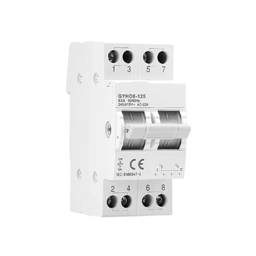 Dual Power Manuelle Umwandlung Trennschalter Interlock Circuit Breaker AC Isotator GYHO8 2P 40A 63A 100A 125A(63A) von mXCDtRptJ