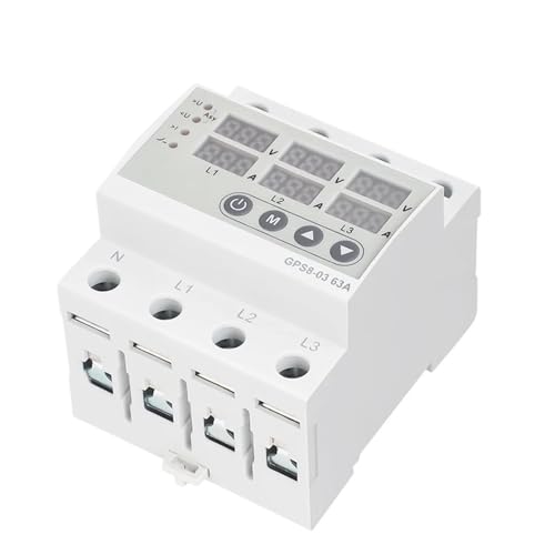 GPS8-03 Din-Schiene 3-Phasen-Spannungsrelais mit einstellbarer Über-/Unterspannungsüberwachung mit Stromschutz 63A 80V-400V(GPS8-03-D-63A) von mXCDtRptJ