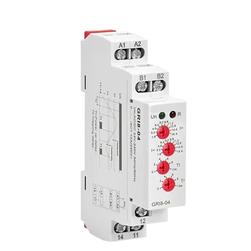 GRI8-03/04 Over Current and Under Current Monitor 0.5A 1A 2A 5A 8A 16A Current Monitoring Relay(GRI8-04 Over Under,0.5-5A) von mXCDtRptJ