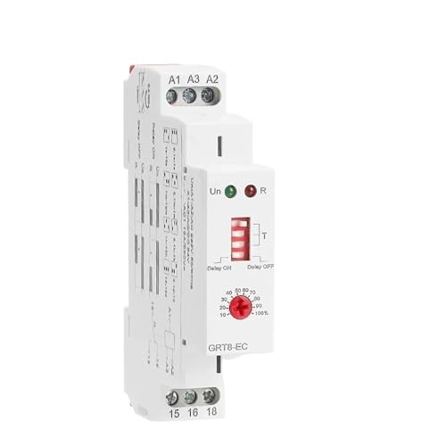 GRT8-EC 10A Dual function Timer Relay on Delay or off Delay Relay AC220V/DC24V AC380V ACDC24V-240V Time Relay CB(GRT8-EC AC230V) von mXCDtRptJ