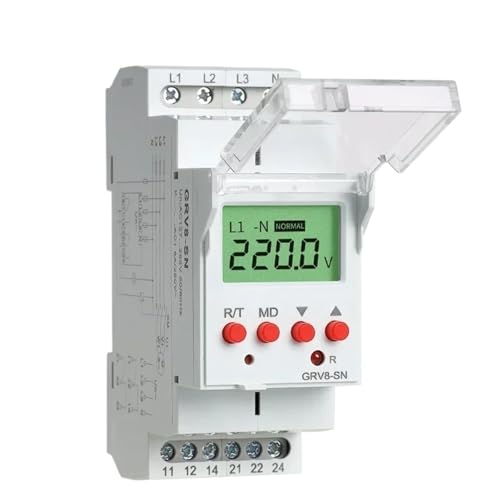 GRV8-S 3 Phase Digital Display Voltage Relay 8A 2SPDT Monitoring Phase Relay Auto Reset Relay(GRV8-SP 3phase3W) von mXCDtRptJ