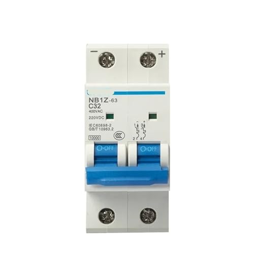 NB1Z-63 2P DC Circuit Breaker DC MCB circuit breaker 12V 24V 220V for PV (Solar) system 20A 32A 40A 400V AC(4A) von mXCDtRptJ