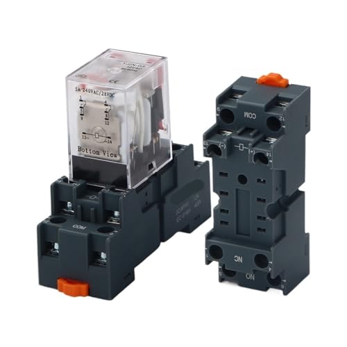 Small Intermediate Relay Coil DPDT LY2NJ HH52P HH62P 12V 24V 220V 380V AC/DC 5A 10A Mini Electromagnetic Relay Switch (8PIN 10A Power, 12V DC) von mXCDtRptJ