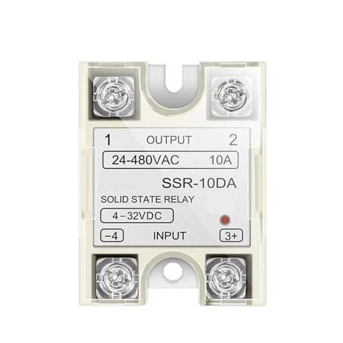 Solid State Relais Modul SSR 10DA 25DA 40DA DC Control AC Einphasig Mit Kunststoff Abdeckung for PID Temperatur Control(SSR-10DA) von mXCDtRptJ