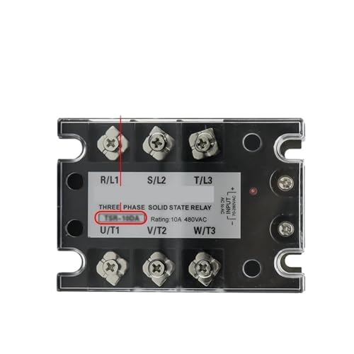 TSR SSR-10AA 25A 40A 60A 80A Three Phase SSR Solid State Relay AC Control AC 480V 70-280V Input Aluminum Radiator Heat Sink(100A) von mXCDtRptJ