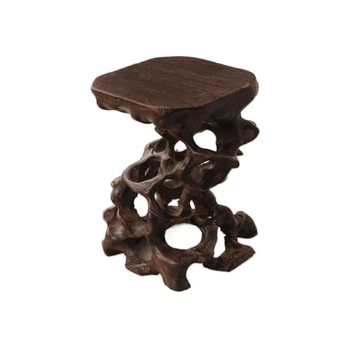 mZ7jGu1 Blumen-Bonsai-Sockel Hohle Wurzelschnitzerei, Handwerksornamente, seltsame Stein-Teekannenvasen-Displaybasis(Groß) von mZ7jGu1