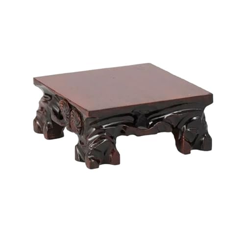 mZ7jGu1 Blumen-Bonsai-Sockel Quadratische Blume Topf Kurze Fuß Basis Holz Ornamente Seltsame Steine ​​Bonsai Display Regal(Groß) von mZ7jGu1