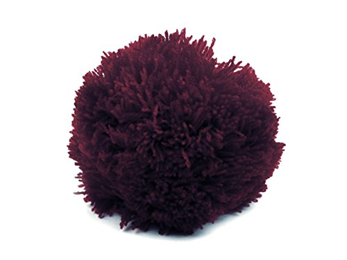 2 Bommeln / Wollbommeln / Pompon, 7cm mit einer großen Farbauswahl (2 Stück), Farbe:pflaume von maDDma