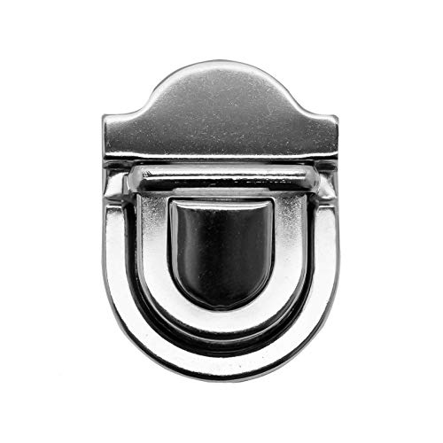 5 Steckschlösser Mappenverschluss Taschenschloss, Größen Farbwahl, Größe:4.6 x 3.4 cm, Farbe:silber von maDDma