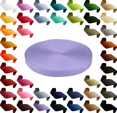 50m PP Gurtband, Polypropylen, 25mm breit, 1,3mm stark, Farbwahl 40 Farben, Gurtband:375 violett von maDDma