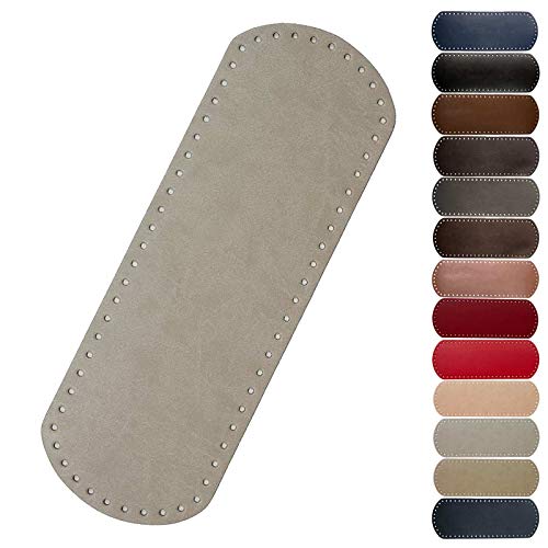 1 Taschenboden Kunstleder zur Taschenherstellung Boden Tasche Farb-/Größenwahl, Größe:12x36cm, Farbe:hellgrau von maDDma