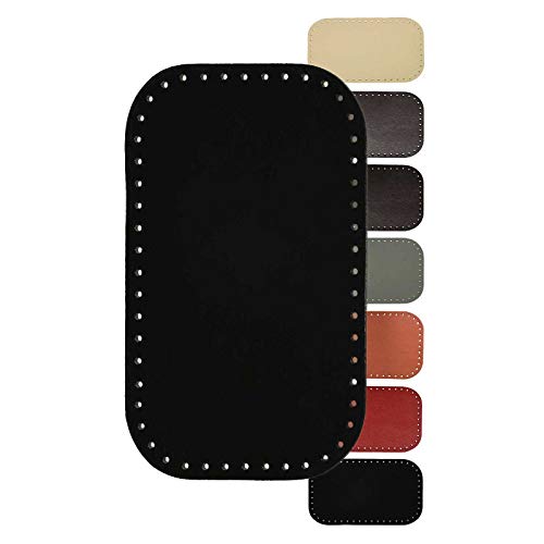 1 Taschenboden Kunstleder zur Taschenherstellung Boden Tasche Farb-/Größenwahl, Größe:18x28cm, Farbe:schwarz von maDDma