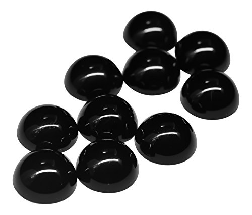 1 Hochwertiger Black Onyx Cabochon, 12 mm von maDDma