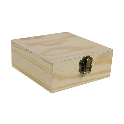 1 Holz Rohling zum Verzieren, verschönern, Decoupage, verschiedene, Größe:Schachtel 12x12x5cm von maDDma