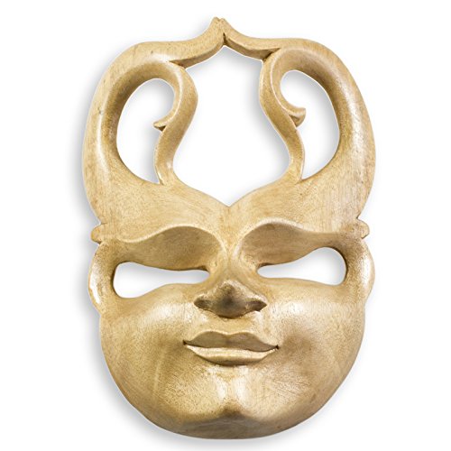 1 Maske Spirit 20cm Hibiskusholz handmade Maske Holzmaske Wandmaske Wanddekoration, Motiv:Motiv 1 von maDDma