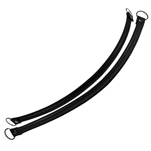 1 Paar Taschengriffe Kunstleder mit Ringen 48-50 cm, Griff Henkel Taschenhenkel, Farbe:schwarz 1 Paar Taschengriffe Kunstleder mit Ringen 48-50 cm, Griff Henkel Taschenhenkel, Farbe:schwarz von maDDma