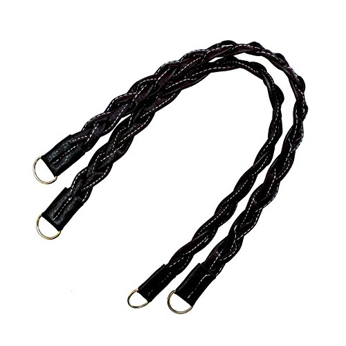 1 Paar Taschengriffe geflochten mit Ringen 47-50 cm, Griff Henkel Taschenhenkel, Farbe:schwarz 1 Paar Taschengriffe geflochten mit Ringen 47-50 cm, Griff Henkel Taschenhenkel, Farbe:schwarz von maDDma