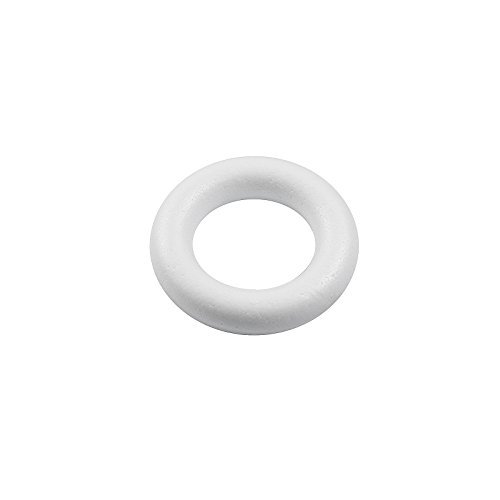 1 Styropor Ring, Vollform, weiß, verschiedene Größen - Kreis Rohling DIY, Größe:17cm von maDDma