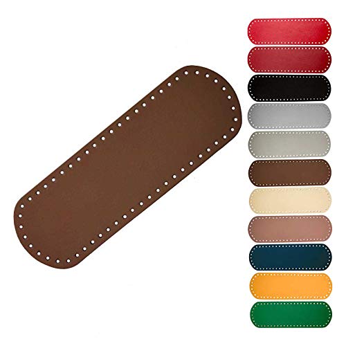 1 Taschenboden Kunstleder zur Taschenherstellung Boden Tasche Farb-/Größenwahl, Größe:10x30cm, Farbe:braun von maDDma