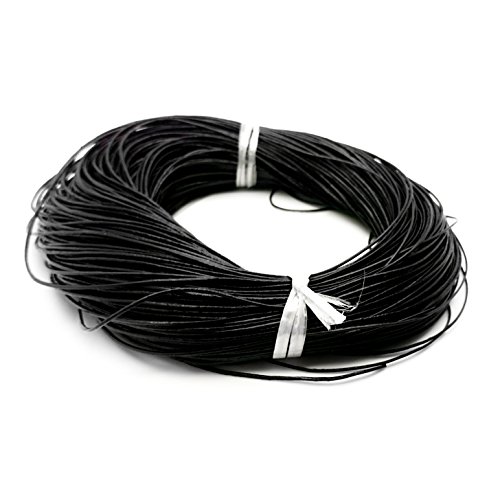 1 m Lederband rund, ø 1 mm - Lederriemen, Lederschnur Rind, Farbe:schwarz 1 m Lederband rund, ø 1 mm - Lederriemen, Lederschnur Rind, Farbe:schwarz von maDDma