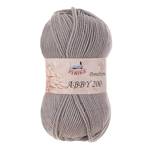 100g Strickgarn Abby 200 unifarben Sockengarn Socken-Wolle Strumpfgarn Farbwahl, Farbe:grau von maDDma