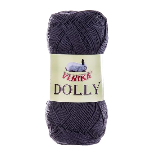 100g Strickgarn Dolly Uni Häkelgarn Handstrickgarn Wolle Farbwahl, Farbe:graphit von maDDma