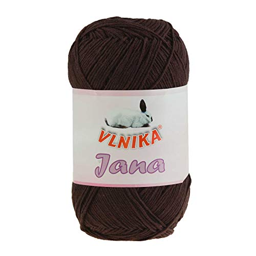 100g Strickgarn Jana Häkelgarn Strickwolle Häkelwolle Baby-Wolle, Farbauswahl, Farbe:braun von maDDma