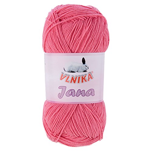 100g Strickgarn Jana Häkelgarn Strickwolle Häkelwolle Baby-Wolle, Farbauswahl, Farbe:pink von maDDma