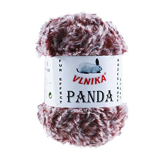 100g Strickgarn Panda Strick-Wolle - Garn Kuschelwolle Plüschwolle, Farbe:161 bordeaux von maDDma