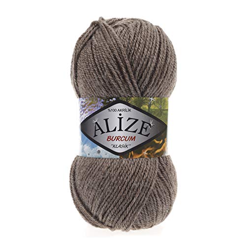 100g Strickgarn Strickwolle Alize Burcum uni/einfarbig, wähle deine Farbe, Farbe:239 brown melange 100g Strickgarn Strickwolle Alize Burcum uni/einfarbig, wähle deine Farbe, Farbe:239 brown melange von maDDma