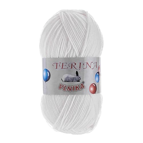 100g Terina Strickgarn Häkelgarn Wolle Acrylwolle pflegeleicht Farbwahl, Farbe:weiß 100g Terina Strickgarn Häkelgarn Wolle Acrylwolle pflegeleicht Farbwahl, Farbe:weiß von maDDma