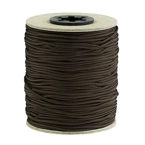 100m Schmuckschnur 1,4x1 mm Jalousieschnur Zugschnur Schmuckkordel Polyester, Farbe:dunkelbraun von maDDma